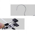 thumbnail image 1 of 10pcs Metal Clips Clothes Hangers, Heavy Duty Coat & Skirt Hangers, Adjustable Clamp Hangers for Dress, Blouse & Shirt, Non Slip Clothes Hangers, Multi Use Wardrobe Hanger Set, 11.8in/30cm, Silver, 1 of 9
