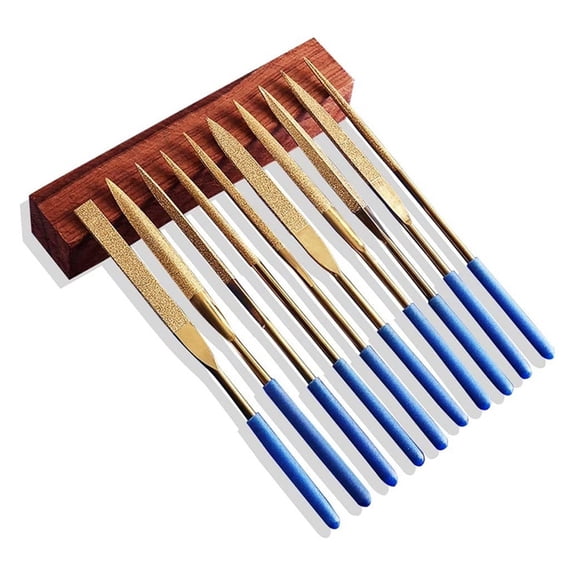 10pcs Metal File Set Jewelers File Set Crystal Repair File Set Mini Diamond Needle File Set Metalsmithing Tools