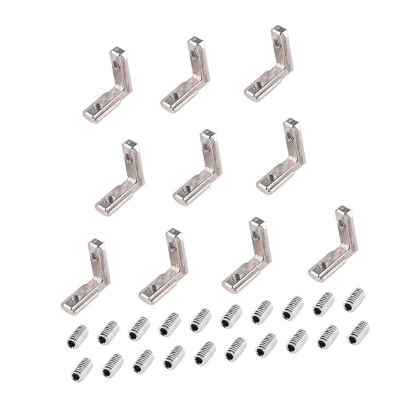10pcs Metal Frame Connectors with Mounting Screws 90 Degree L Shape Angles Brackets Simple Install for Inner Corners