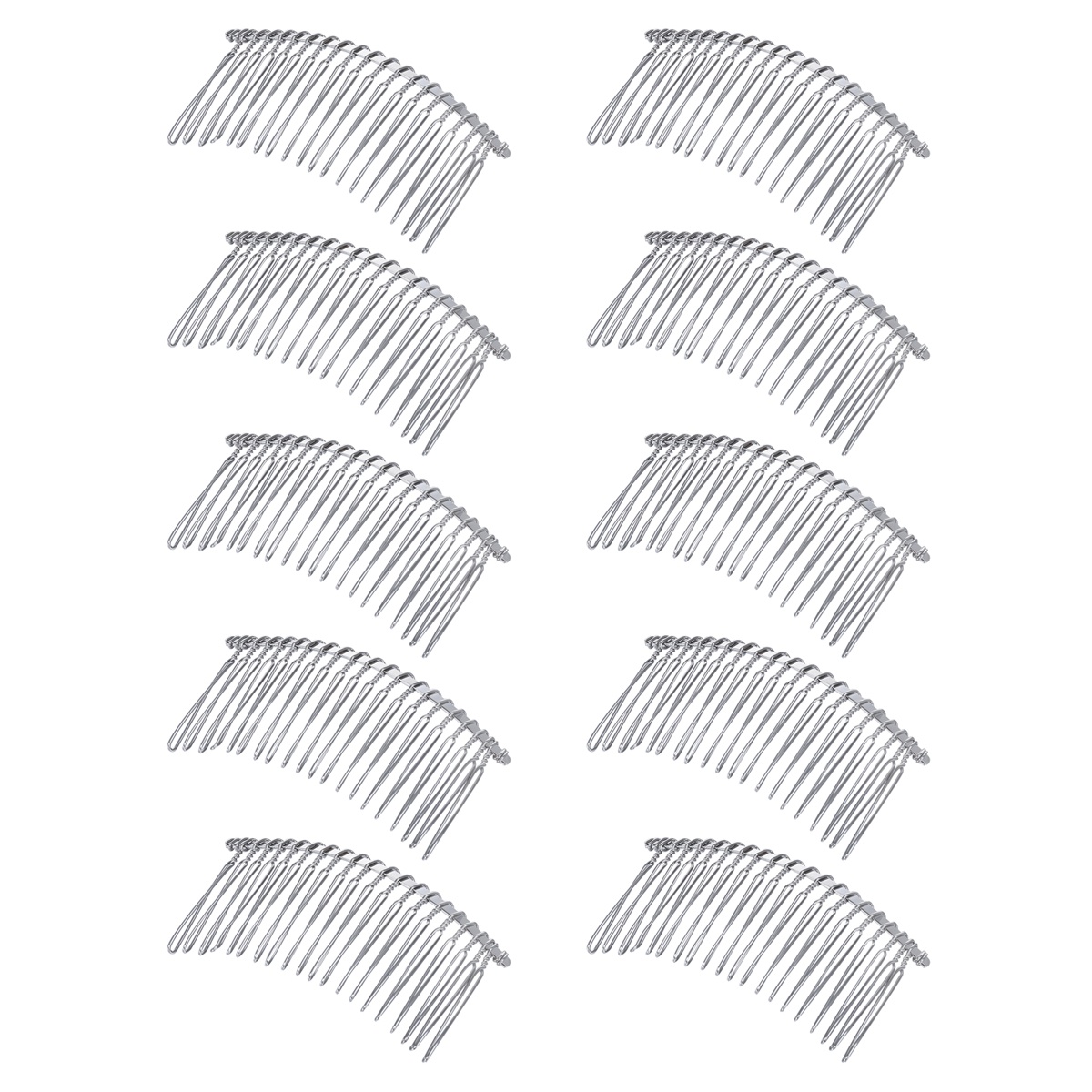 10pcs Metal Hair Clip Combs Iron Wire Hair Clasp Veil Combs Inserted
