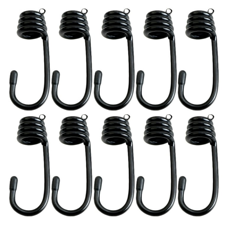 10pcs Metal Spring Hook Multipurpose Bungee Cord Hook Practical Hanger for Home, Size: 10x8x2CM