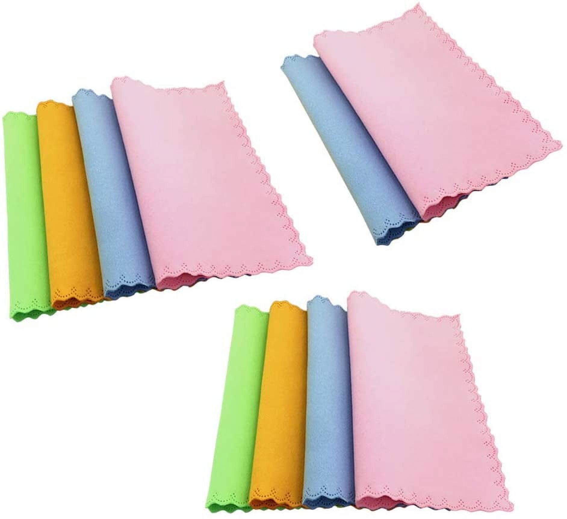 10pcs Microfiber Cleaning Glasses Eyewear Cloth for Eyeglasses, Glasses, Smartphones and Cell Phones.