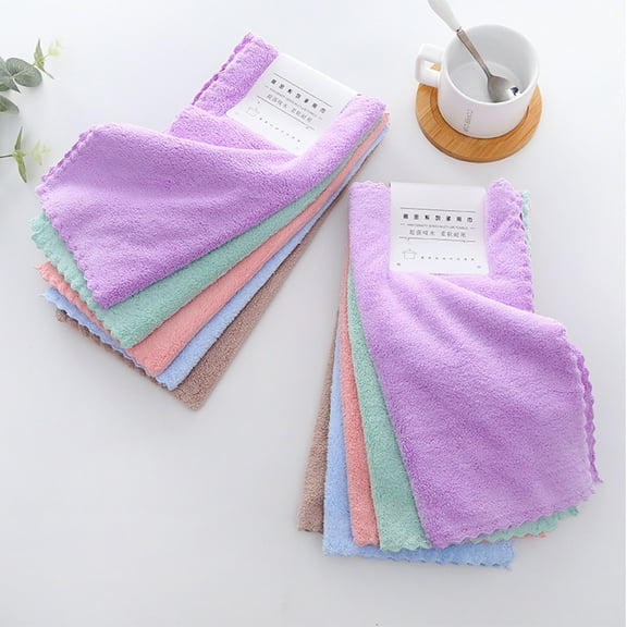KAKOWELY Face Remover Cloth Microfiber Facial Cleansing Girls Home Use 10Pcs 9.8x9.8in
