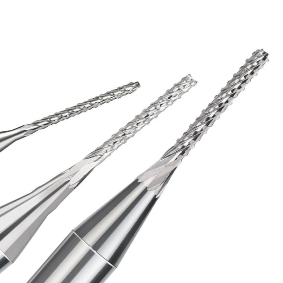 10pcs Milling Cutter 2.0/2.1/2.3/2.4/2.5mm Corn Router Bit Tungsten Carbide Mini CNC Engraving Bit End Mills