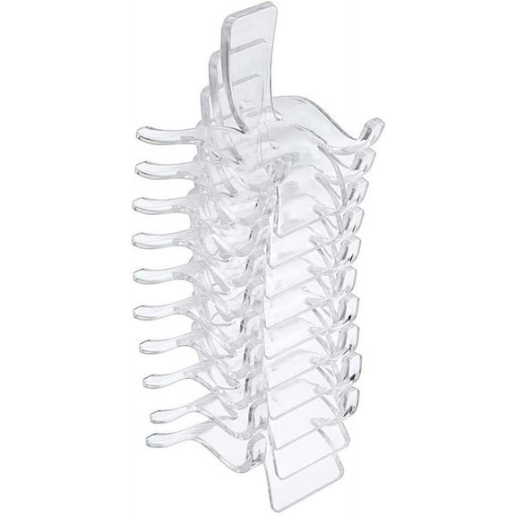 10pcs Mini Acrylic Display Holder Clear Plastic Triangle Display Easel Stands Small Collectibles Display Stands for Rock Mineral Agate Coral(10pcs M)