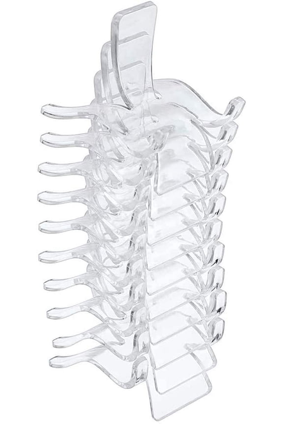 10pcs Mini Acrylic Display Holder Clear Plastic Triangle Display Easel Stands Small Collectibles Display Stands for Rock Mineral Agate Coral(10pcs M)