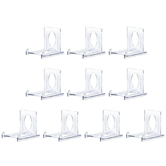 10pcs Mini Acrylic Plate Stands Multipurpose Display Holder Adjustable for Picture Plate Easels Display Stands
