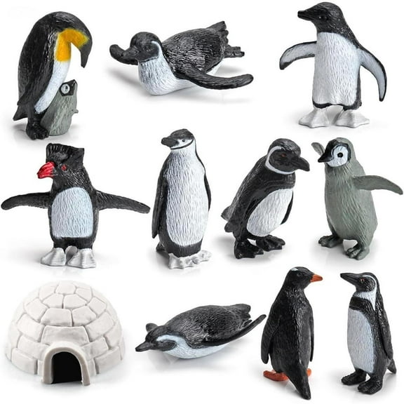 10pcs Mini Arctic Penguin Figurine Statues - Durable Plastic Indoor/outdoor Decor, Christmas Halloween Easter Party, Home & Garden Decorations, Indoor Outdoor Figurines, Festive Prizes, Cake Decor