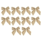 10pcs Mini Buffalo Plaid Ribbon Bows - 3" Premade Gingham Bows for Christmas, Weddings & Crafts | Pearl Accent Checkered Bows for Gift Wrapping & Party Decor