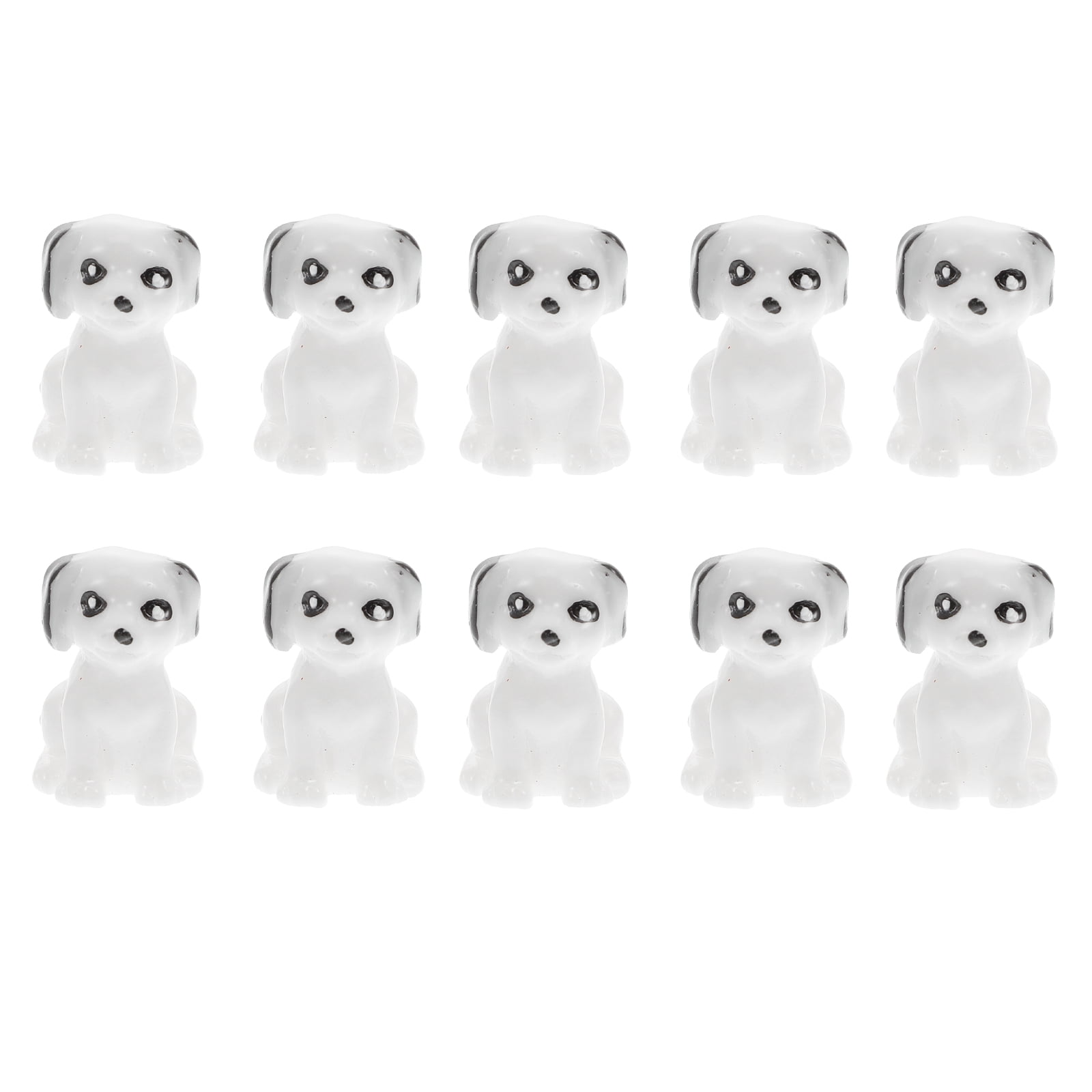 10pcs Mini Dog Figurines Resin Realistic Puppy Figures Micro Landscape