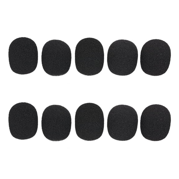 10pcs Mini Microphone Cover Headset Replacement Foam Microphone Cover Telephone Headset Mic Cover Microphone Windscreen Windshied Headset Foam