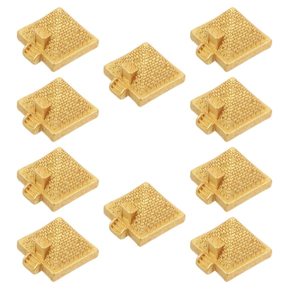 10pcs Mini Resin Pyramid Model Ancient Egyptian Pyramid Decor For Shelves And Desktop Ornaments Small Resin Pyramid Model Mini Garden Decor