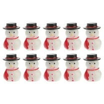 10pcs Mini Snowman Doll Miniature House Ornament Christmas Festival Desktop Decoration