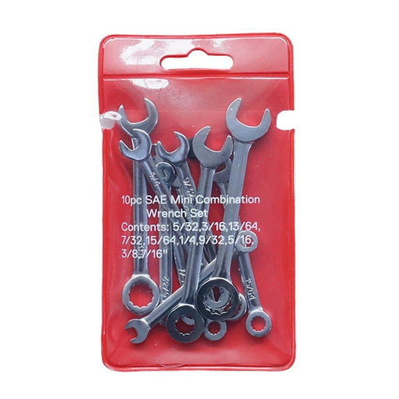 10pcs Mini Spanner Wrenches Set Explosion-proof Pocket Spanner Wrenches Hand Tool British Metric Type Optional