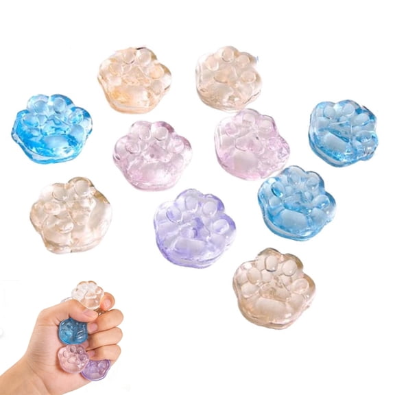 10pcs Mini Squishies Squishy Toy Cat Party Favors for Kids, Cat's paw Mochi Squishy Toys Kawaii Stress Reliever Anxiety Toys for Boys Girls, Pinata Fillers, Goodie Bag Stuffers for Toddlers Adults