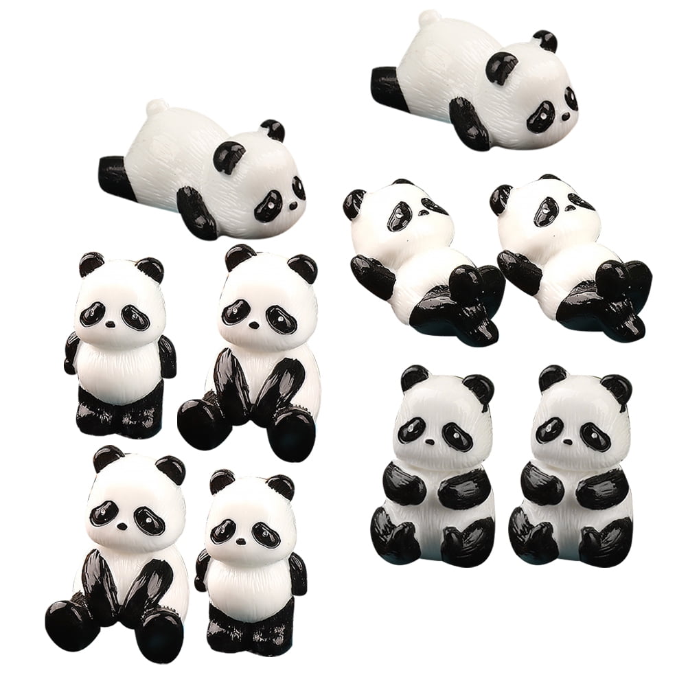 10pcs Miniature Panda Figurine Landscape Panda Miniature Figurines Toys ...