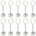 thumbnail image 1 of 10pcs Mirror Ball Acrylic Pendants Keychain with Alloy Findings Silver 80mm, 1 of 5