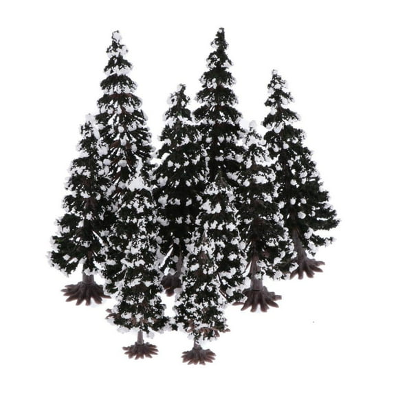 10pcs Mixed Model Trees, N TT Scale Trees, Diorama Supplies, Model Train Scenery, Fake Trees for Projects, 1:70-1:200