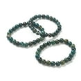 thumbnail image 1 of 10pcs Moss Agate Beaded Stretch Bracelets Round Beads: 8~8.5mm Inner Diameter: 2-1/8 inch(5.5cm), 1 of 3