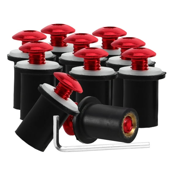 10pcs Motorbike Windscreen Body Mounting Bolts And Screws Fairing Fasteners Windshield Motorcycle Accessories Screws For Motorcycle Windscreen Part