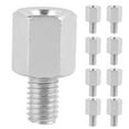 thumbnail image 1 of Motorcycle Mirror Mount Converter Screw for Outdoor Use Silver Steel 10pcs, 1 of 4