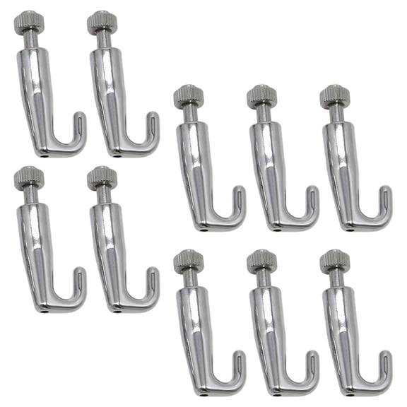 10pcs Multipurpose Stainless Steel Slide Hooks for Picture Easy Installation Photo Hangers Art Gallery Supplies