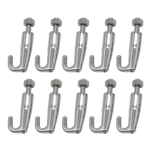 10pcs Multipurpose Stainless Steel Slide Hooks for Picture Hanging Easy Installation Photo Hangers Art Gallery Supplies