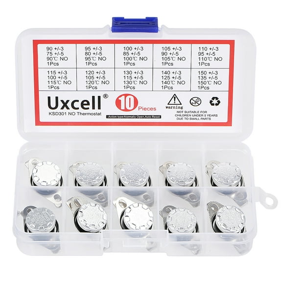 10pcs NO KSD301 Thermostat 90-150C Temperature Thermal Control Switch 90 95 100 105 110 115 120 130 140 150C