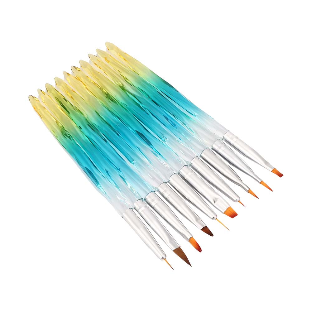 10pcs Nail Art Pen Portable Professional UV Gel Nail Art Painting Dotting Drawing Pen Gradient