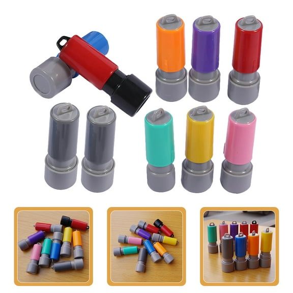 10pcs Name Stamp Making Tool Engraved Seal Stamp DIY Engraving Seal Case With Ink Pad