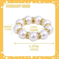 10pcs Napkin Ring,Pearl Napkin Rings,White Napkin Rings,Imitation Pearl Napkin Rings Napkin Holder,Napkin Rings Bulk,Wedding Napkin Rings For Wedding Party Dinner Table Decor And Daily Use