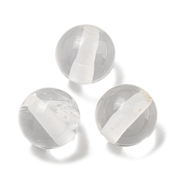 10pcs Natural Quartz Beads Rock Round Beads 18mm Hole: 3-4mm