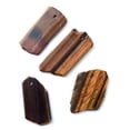 thumbnail image 1 of 10pcs Natural Tiger Eye Pendants Mixed Shaped 46~57x24~31x2~3mm Hole: 3mm, 1 of 2