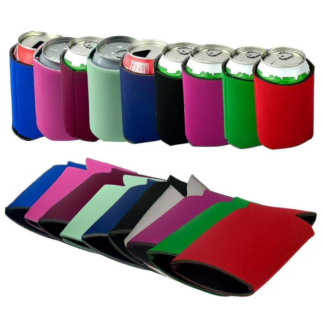 10pcs Neoprene Beer Can Cooler Beverage Bottle Holder Sleeve Insulation
