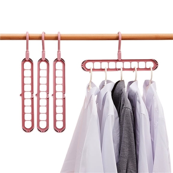 10pcs Nine-hole Magic Hanger Space-saving Master Household Multi-functional Rotating Universal Wardrobe Pants Rack