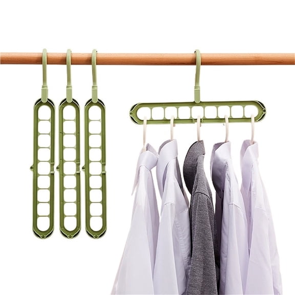 10pcs Nine-hole Magic Hanger Space-saving Master Household Multi-functional Rotating Universal Wardrobe Pants Rack
