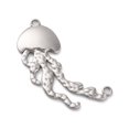 thumbnail image 1 of 10pcs Non-Tarnish 304 Stainless Steel Pendants Jellyfish Charm Stainless Steel color 18.5x22x3mm Hole: 2mm, 1 of 3