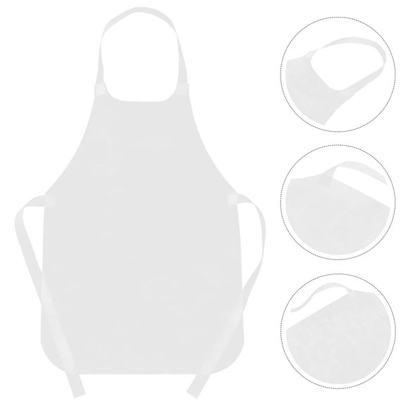10pcs Kids Aprons for Toddlers Painting Smock White