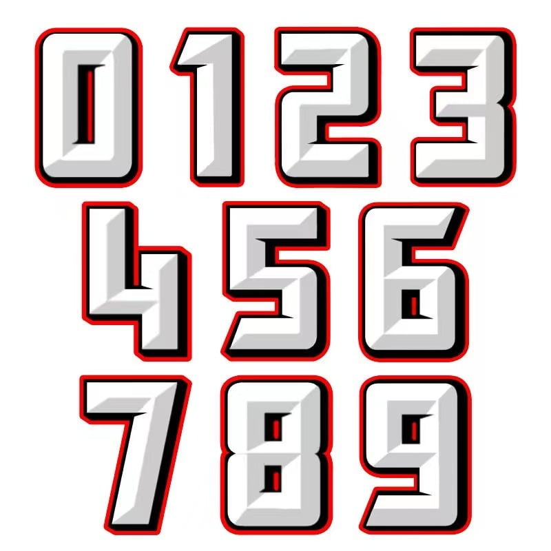 Baseball Helmet Stickers, Baseball Helmet Numbers