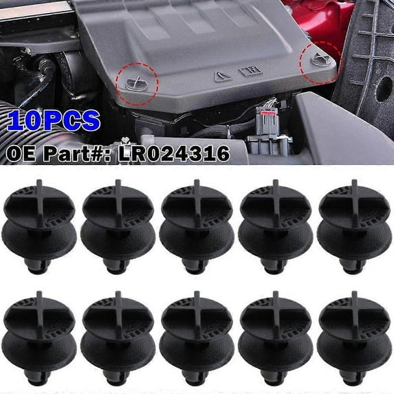10pcs Nylon Battery Cover and Cowl Panel Clip Fasteners for Land Rover Range Rover Discovery Sport Evoque OE LR024316
