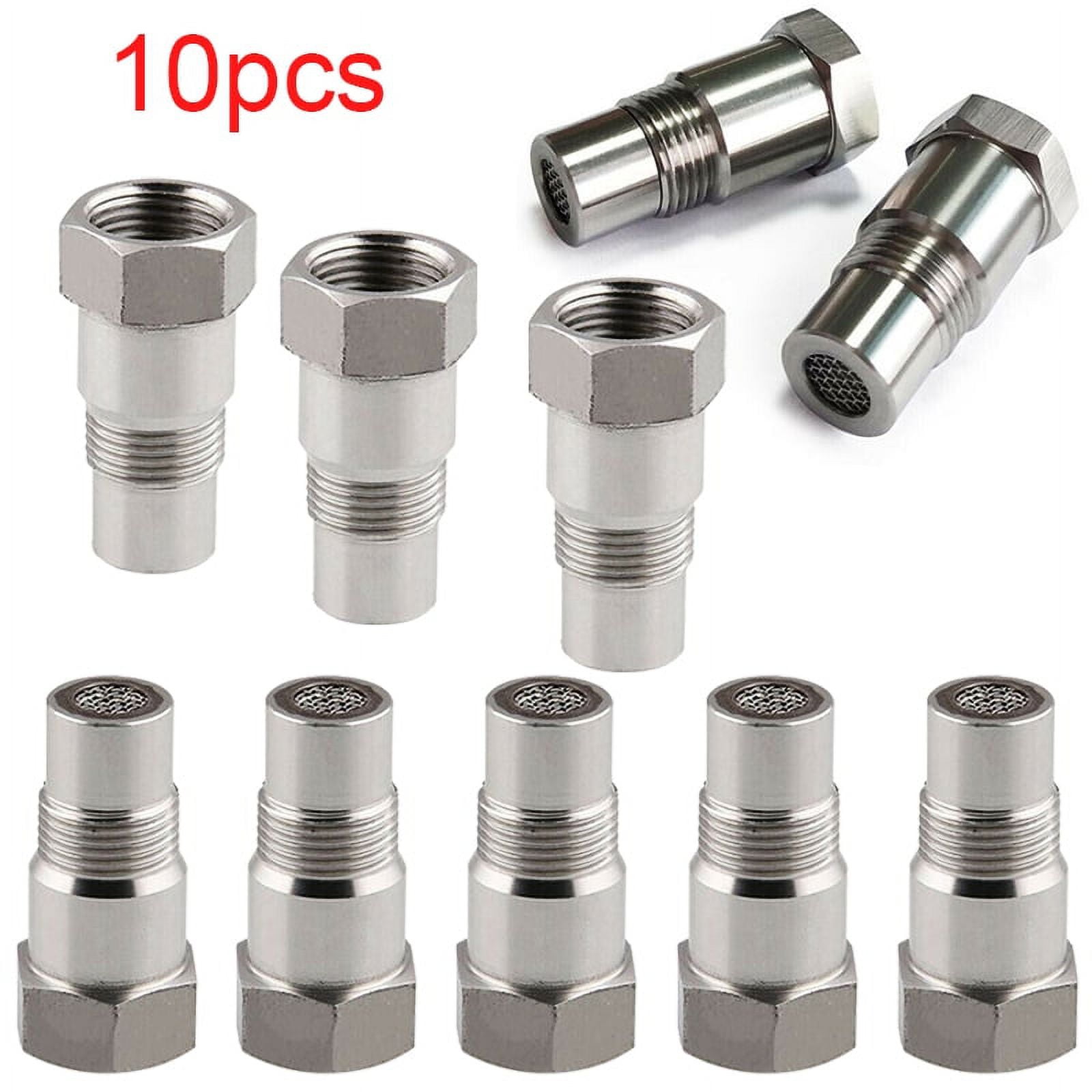 10pcs O2 Sensor Car Cel Fix Check Engine Light Eliminator Adapter Oxygen M18X1.5