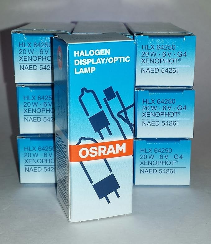 10pcs-OSRAM-64250-HLX-20W-6V-
