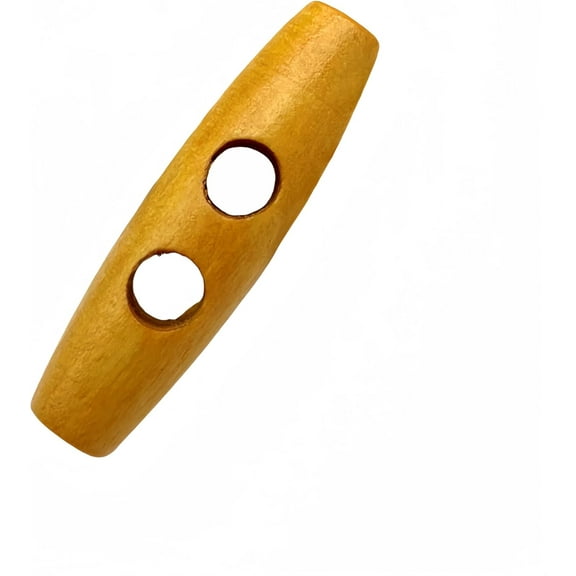 10pcs Olives Buttons - 2 Hole Wood Toggle Sewing Craft DIY Accessory for Clothing Coat Jacket Blazer Bag
