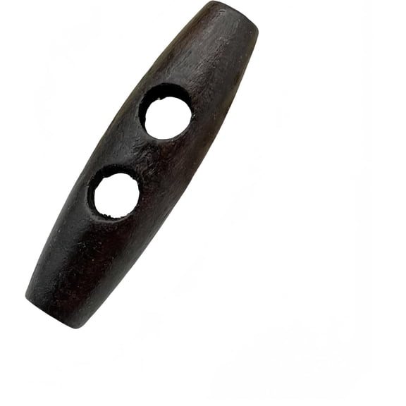 10pcs Olives Buttons - 2 Hole Wood Toggle Sewing Craft DIY Accessory for Clothing Coat Jacket Blazer Bag