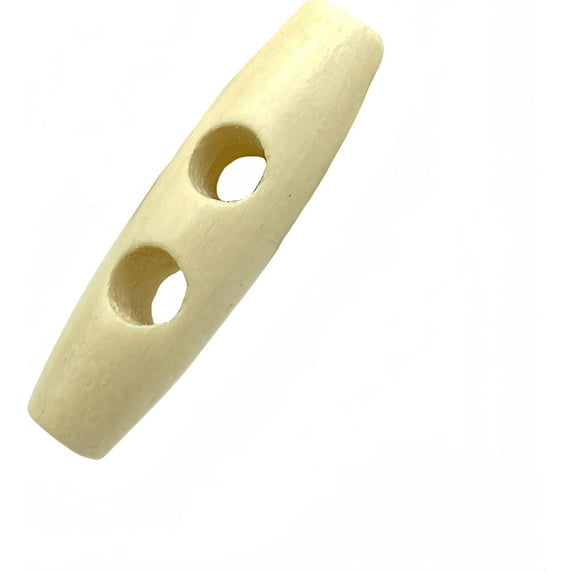 10pcs Olives Buttons - 2 Hole Wood Toggle Sewing Craft DIY Accessory for Clothing Coat Jacket Blazer Bag