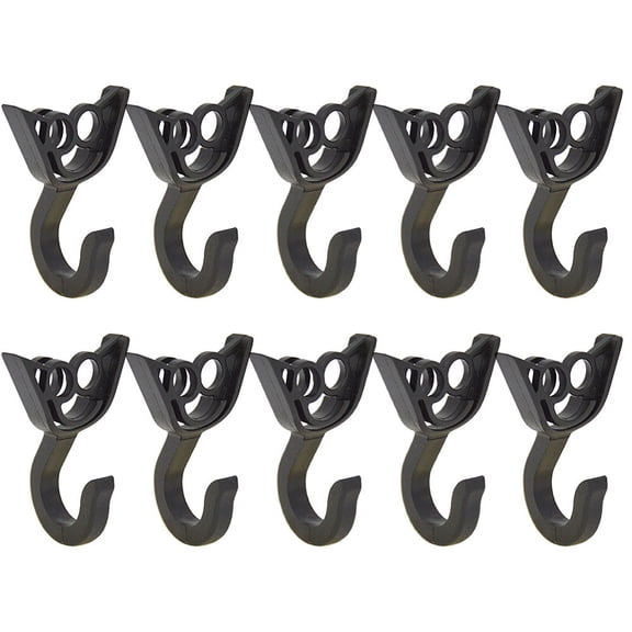 10pcs Open End Cord Hooks Lanyard Hooks Small Plastic Hooks for Camping