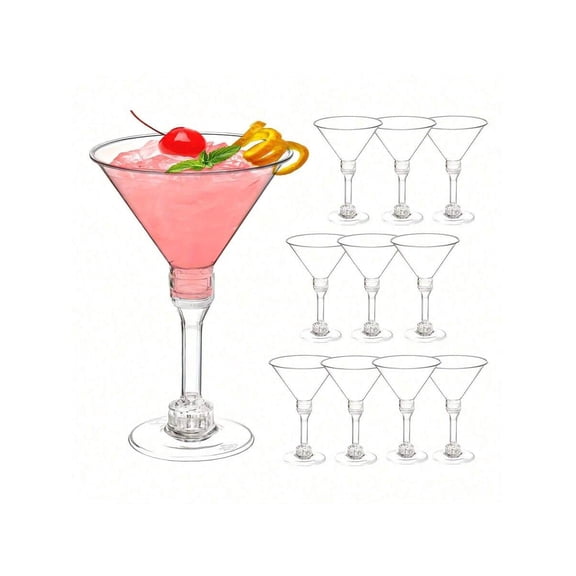 【10pcs】Open Top Tall Reusable Dessert/Drink Cups - Multi-Use for Kitchen/Party (Holiday Gift)