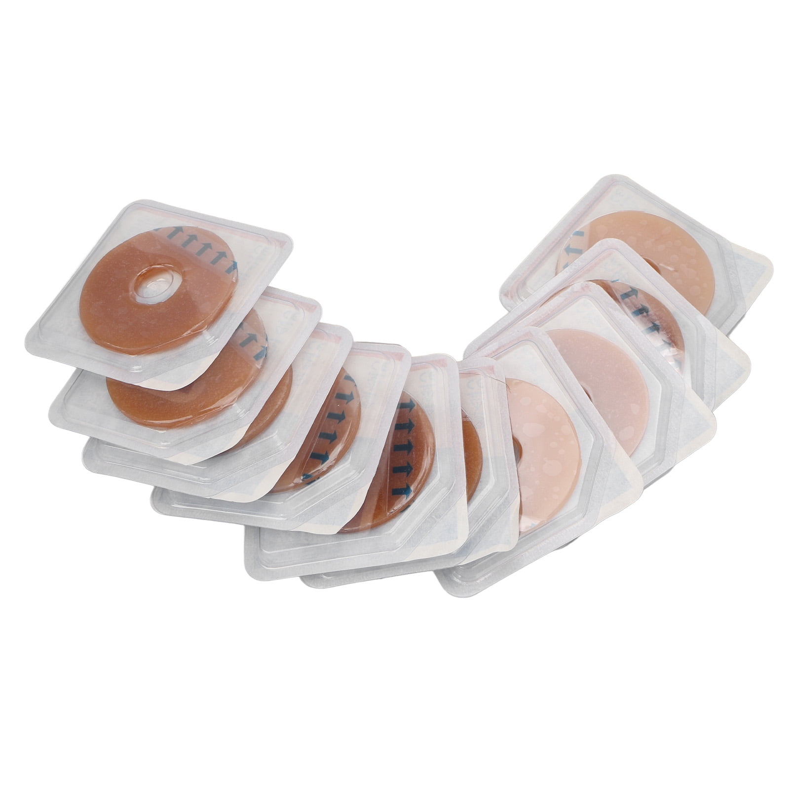 10pcs Ostomy Bag Barrier Silicone Malleable Leakproof Skin Protecting