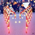 thumbnail image 1 of 10pcs Outdoor Christmas Lights, 15in CXALSSY C9 LED Solar Christmas Lights near Me, Solar Outdoor Christmas Lights for House, IP65 Waterproof Candy Cane XMAS Decorations, 1 of 9