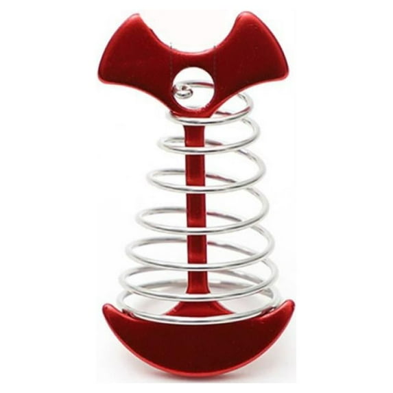 10pcs Outdoor Deck Gap With Spring Fixed Fish Bone Nail Wood Plank Tent Fixed Nail Anchor Windproof Drawn Rope Nail Large Red